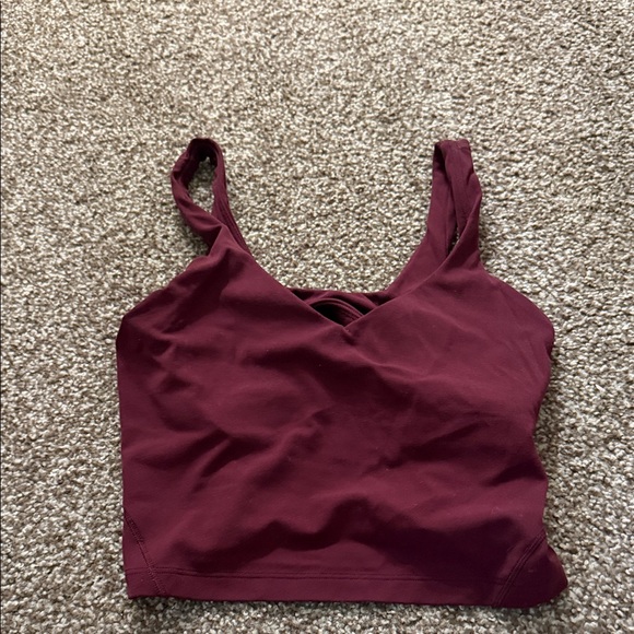 lululemon athletica Tops - Women's Burgundy align top no padding
